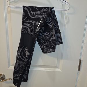 Nike Black and Gray Marble Dri-FIT Leggings